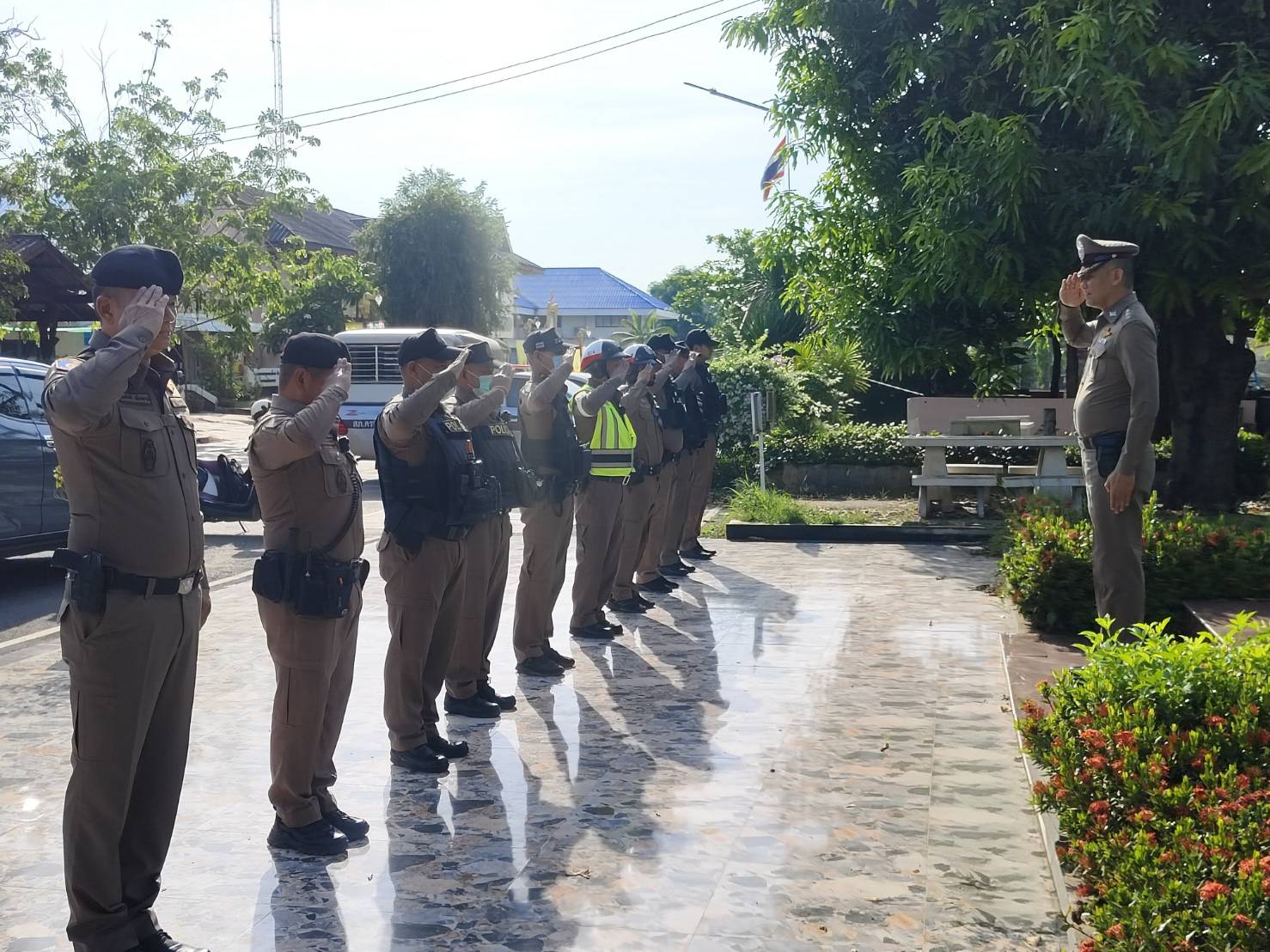 กำชับการปฏิบัติตามโยบายการต่อต้านการรับสินบน ก่อนออกปฏิบัติหน้าที่ของเจ้าหน้าที่สายตรวจ