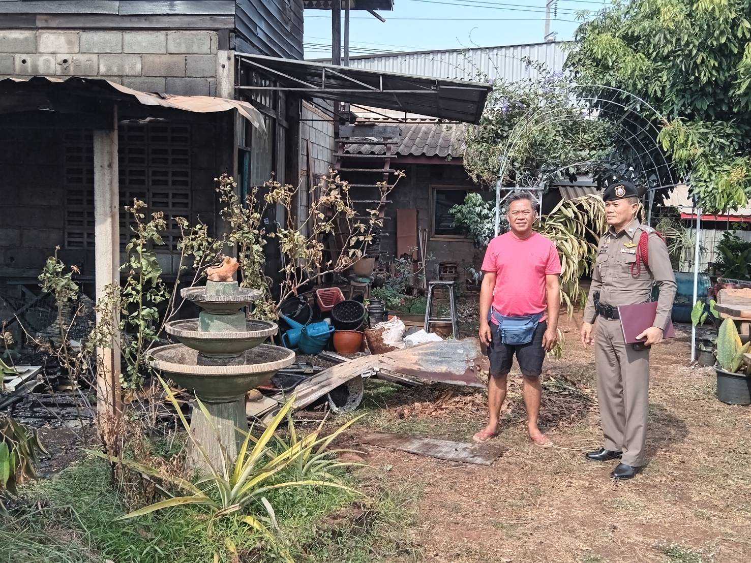 ออกตรวจที่เกิดเหตุ กรณีได้รับแจ้งเหตุไฟไหม้