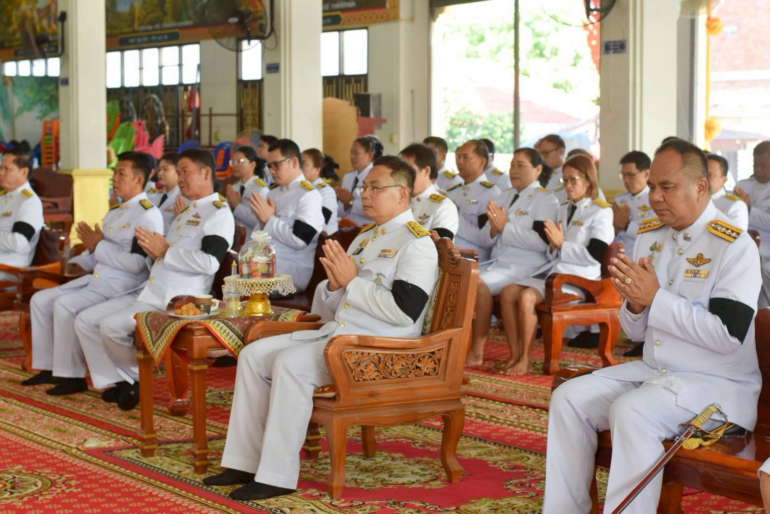 ร่วมพิธีบำเพ็ญกุศลปัณรสมวาร(15วัน)และพิธีทำบุญตักบาตร เพื่ออุทิศถวายพระราชกุศลแด่สมเด็จพระเจ้าลูกเธอ เจ้าฟ้าพัชรกิติยาภา