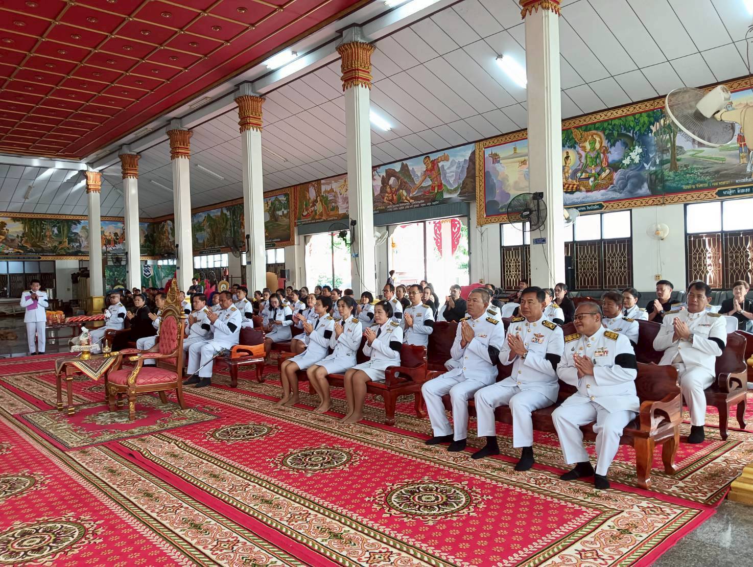 ร่วมพิธีบำเพ็ญกุศลสัตตมวาร เพื่ออุทิศถวายเป็นพระกุศลแด่สมเด็จพระเจ้าลูกเธอ เจ้าฟ้าพัชรกิติยาภา